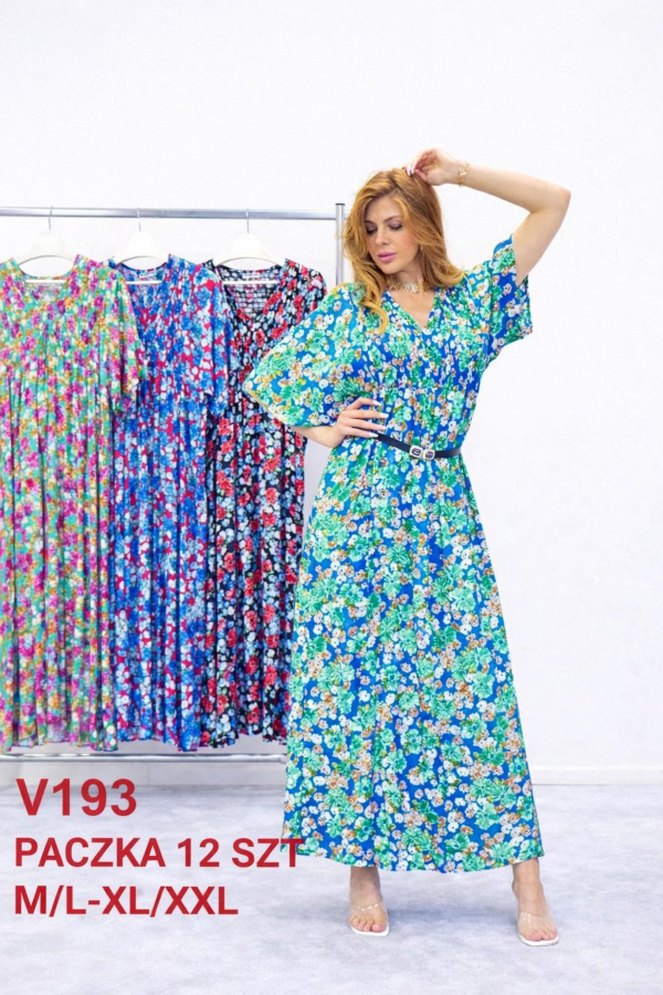 Sukienki damskie Roz M-2XL,  Mix Kolor .Paczka 12 szt 1